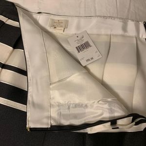 Kate Spade black and white A-line pencil skirt